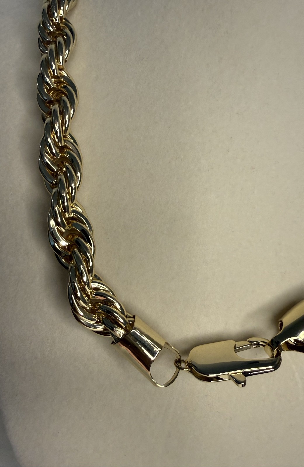 Stainless Steel Rope Hip Hop necklace 22″ Non-Tarnish, Excellent Condition