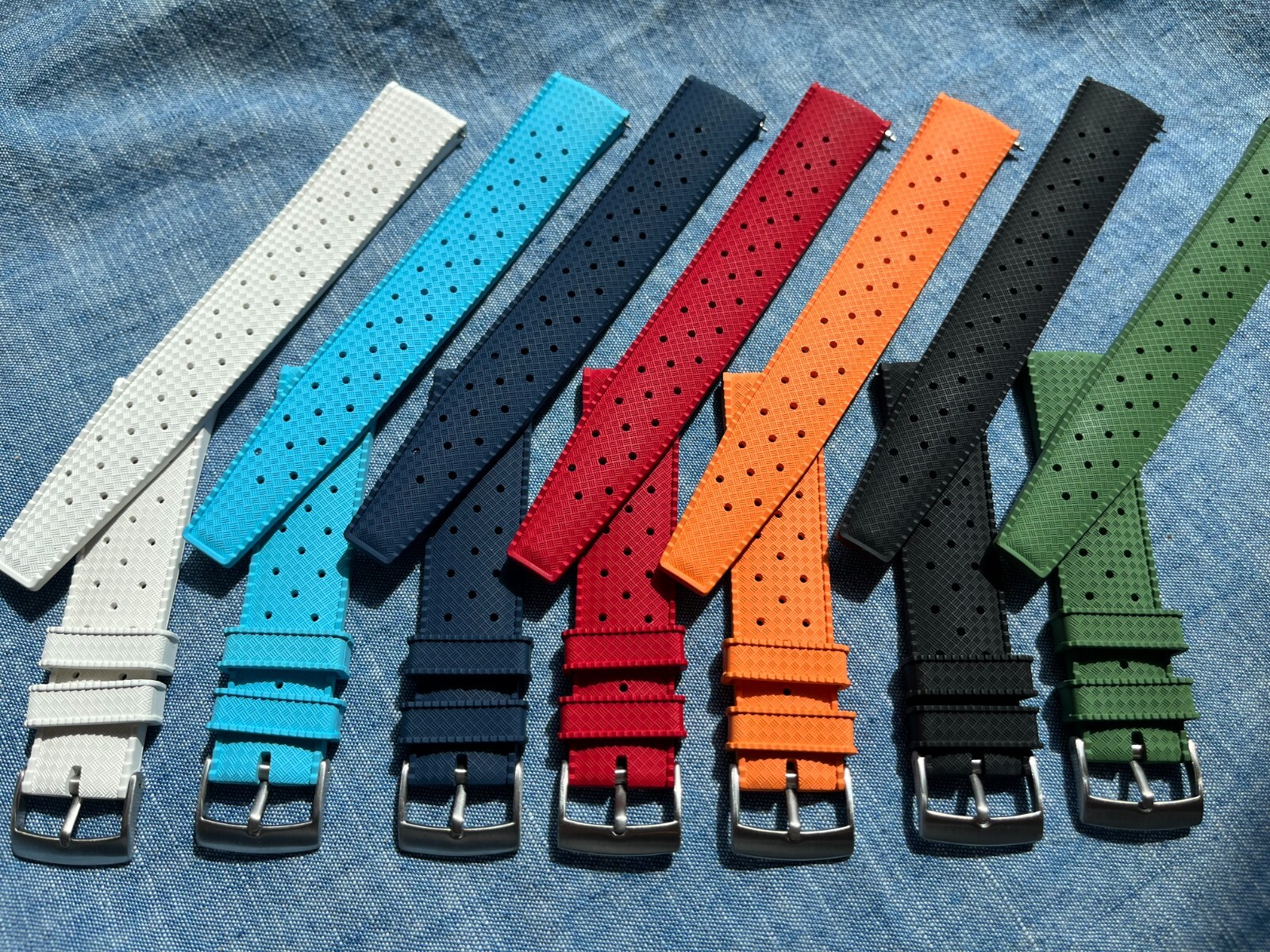 Vulcanized Rubber Tropical Watch Strap