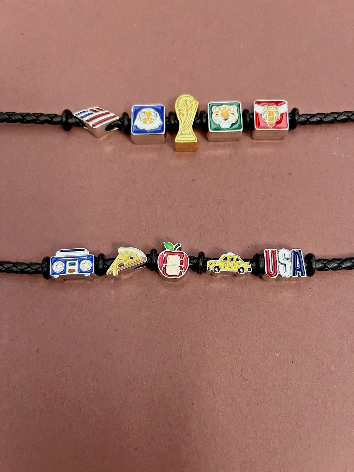 2 Bank Of America World Cup Bracelets NYC Unique Charms, New York City Exclusive