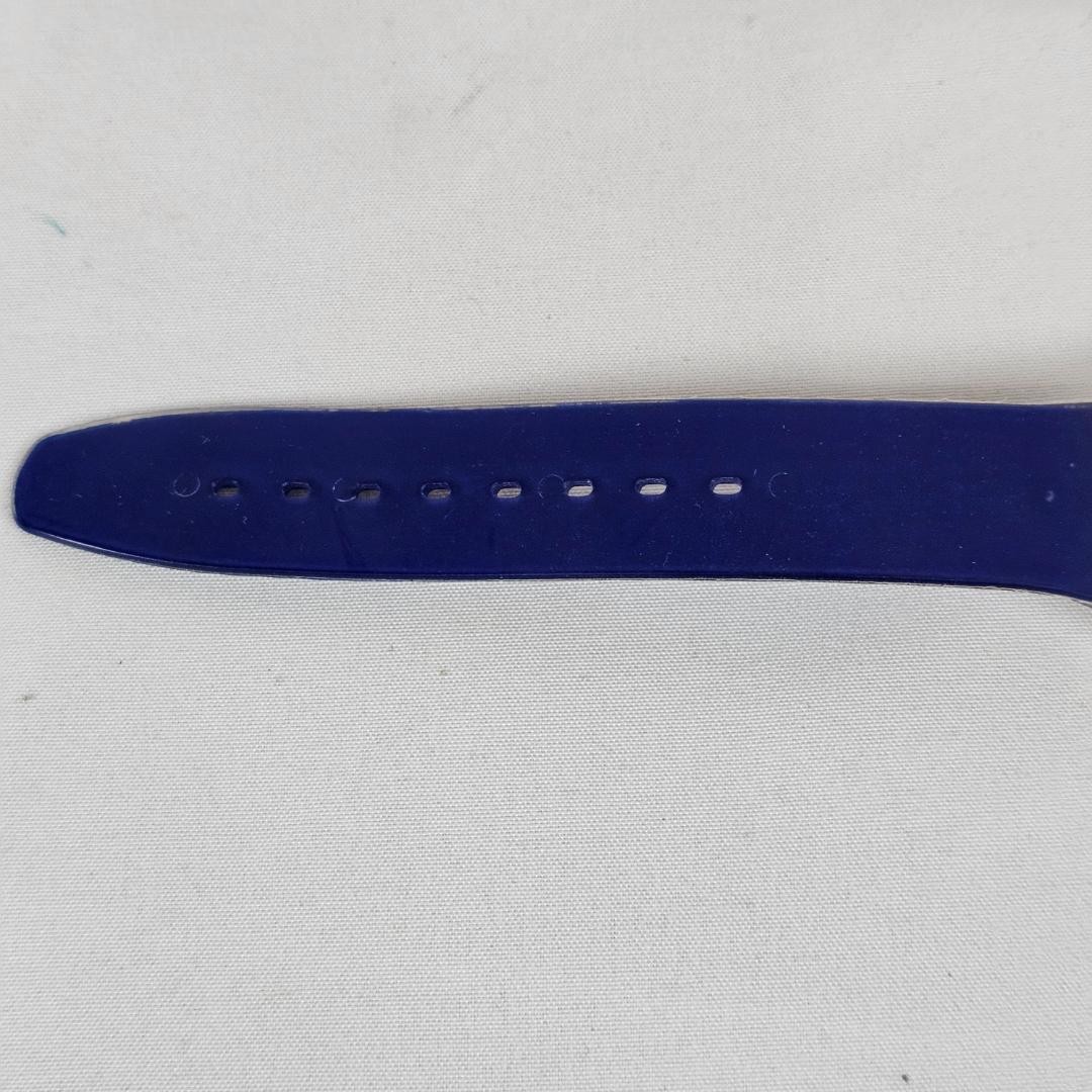 Swatch Ioc 100 Chrono SCZ101 Chronograph Wristwatch Blue Gold Hardware