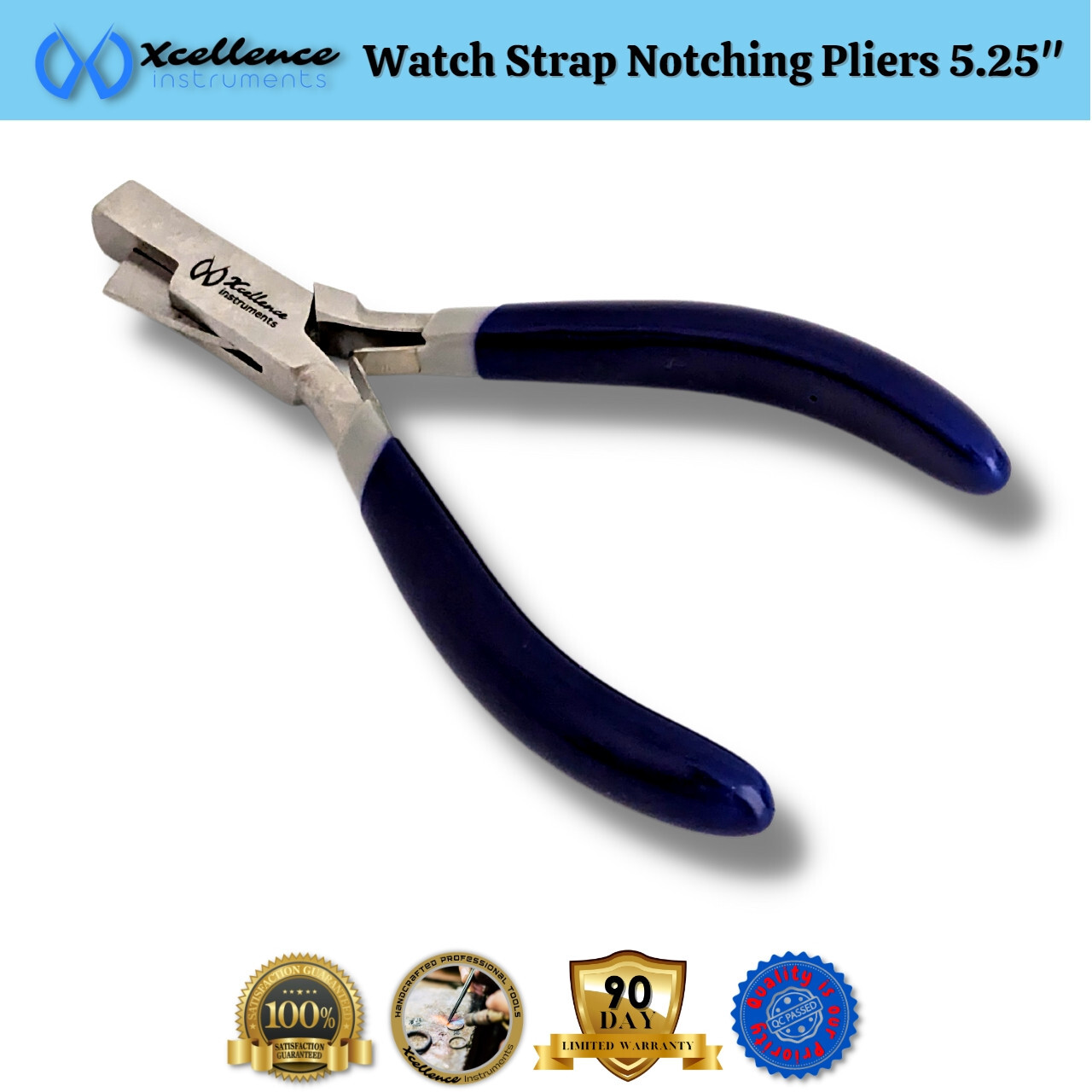 Xcellence Leather & Rubber Watch Strap Notching Pliers Repair Tools 5.25″ Purple