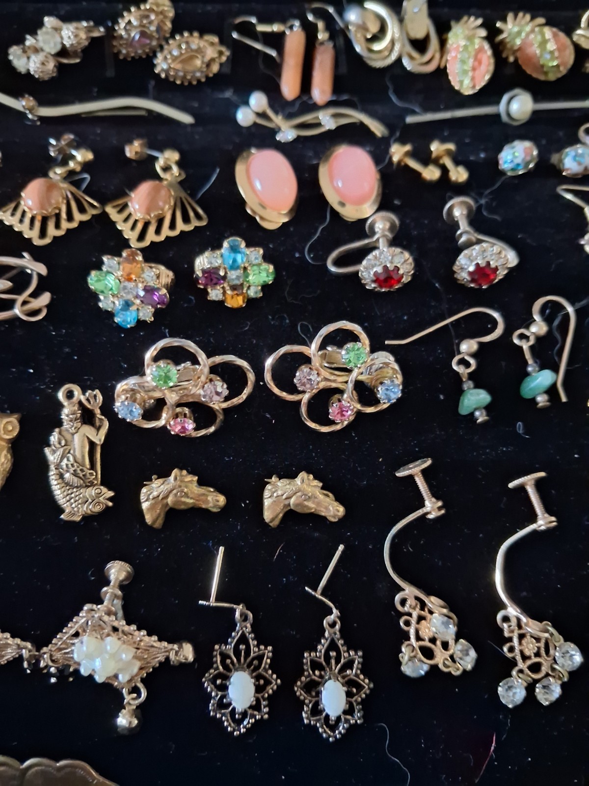 Antique 10k 12k Gold Filled Some Gold Plate Jewelry Lot 264g Wearable & Scrap
