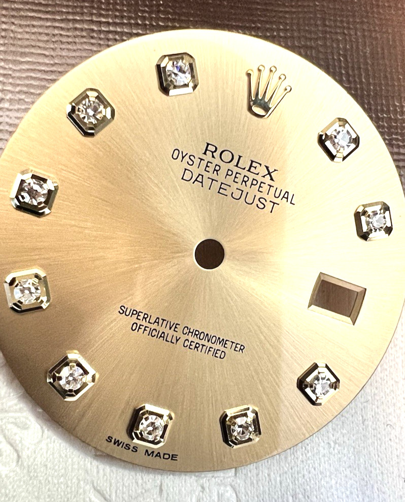 ROLEX DIAL FACTORY DIAMONDS 36MM DATEJUST CHAMPAGNE SUNBURST 126233 BRAND NEW SM