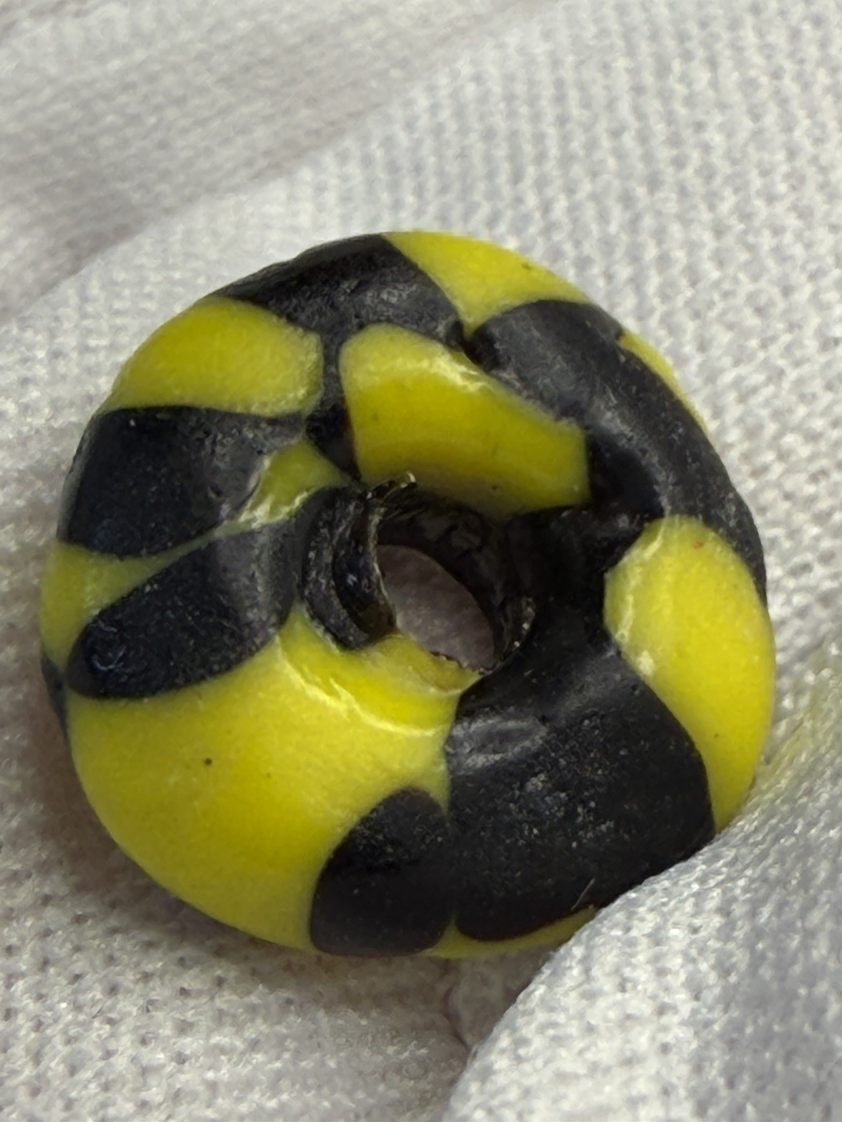 Lot 29 Antique 19th C Venetian African Trade Beads Lampwork Skunk Mosaic Glass 1