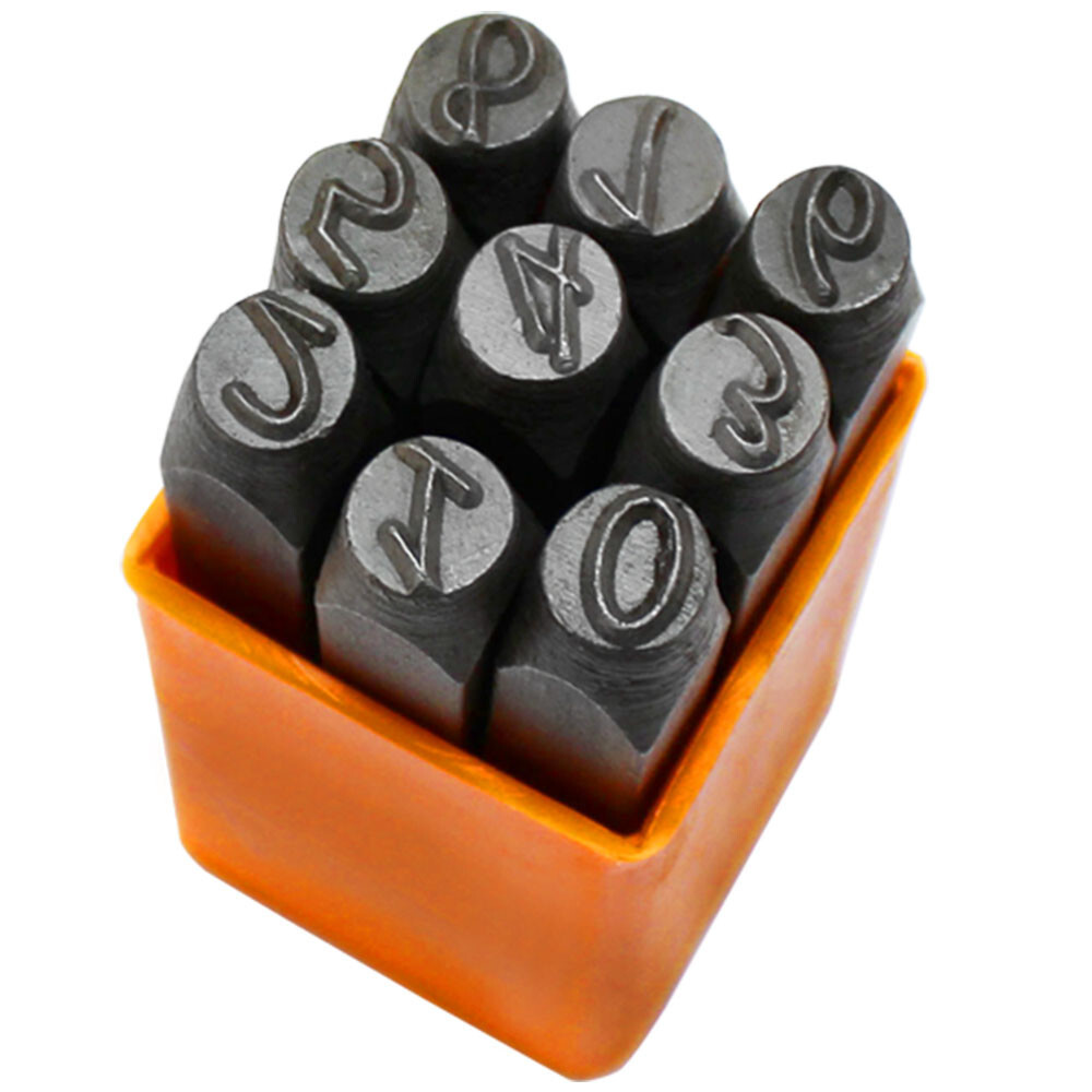 9 Pc 1/4″ 6mm Metal Punch Stamp NUMBERS (0-9) Marking Ingot Jewelry Puncher