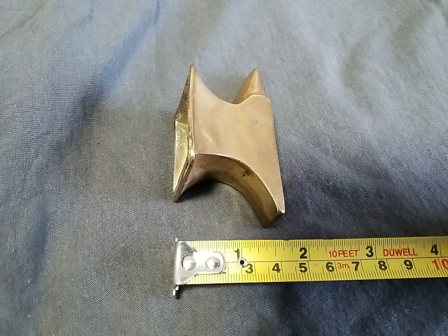 vintage brass jeweler’s anvil, used