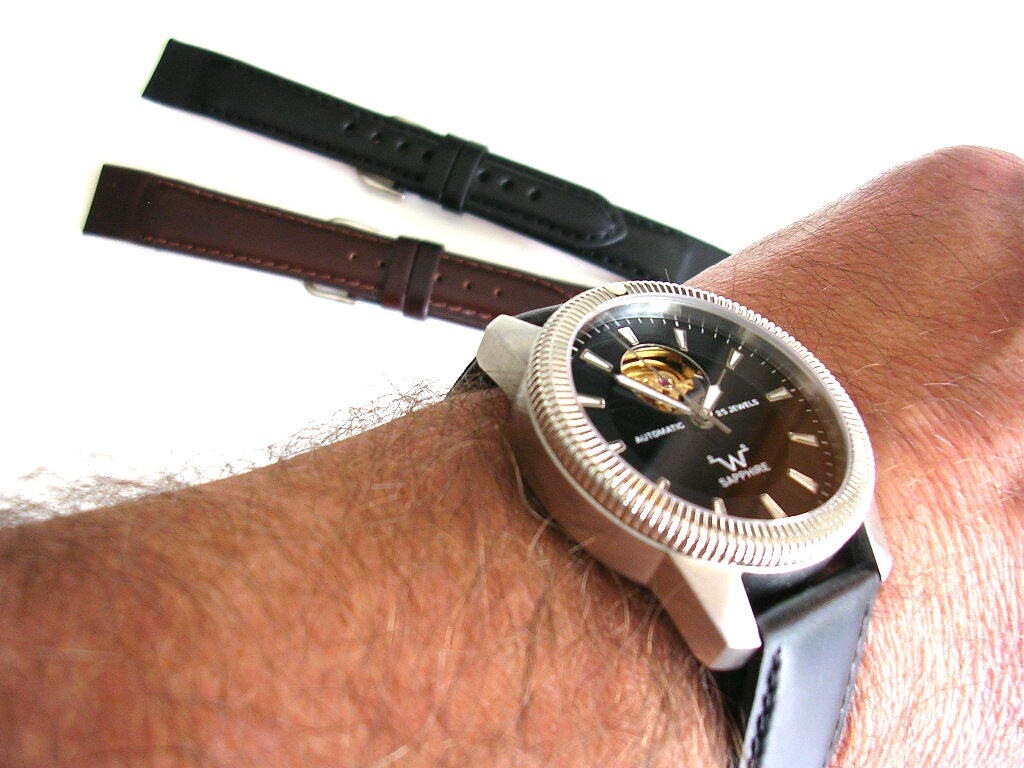 18mm Brown Open End Military strap watchband Wire Lug IW SUISSE 8 10 12 14 16 20