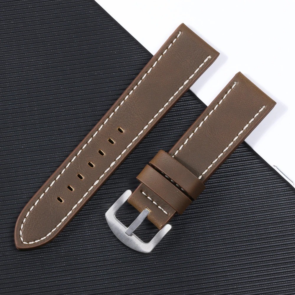 High Quality Leather Watch Band Straps mens stitched Wristband 18 20 22 24mm