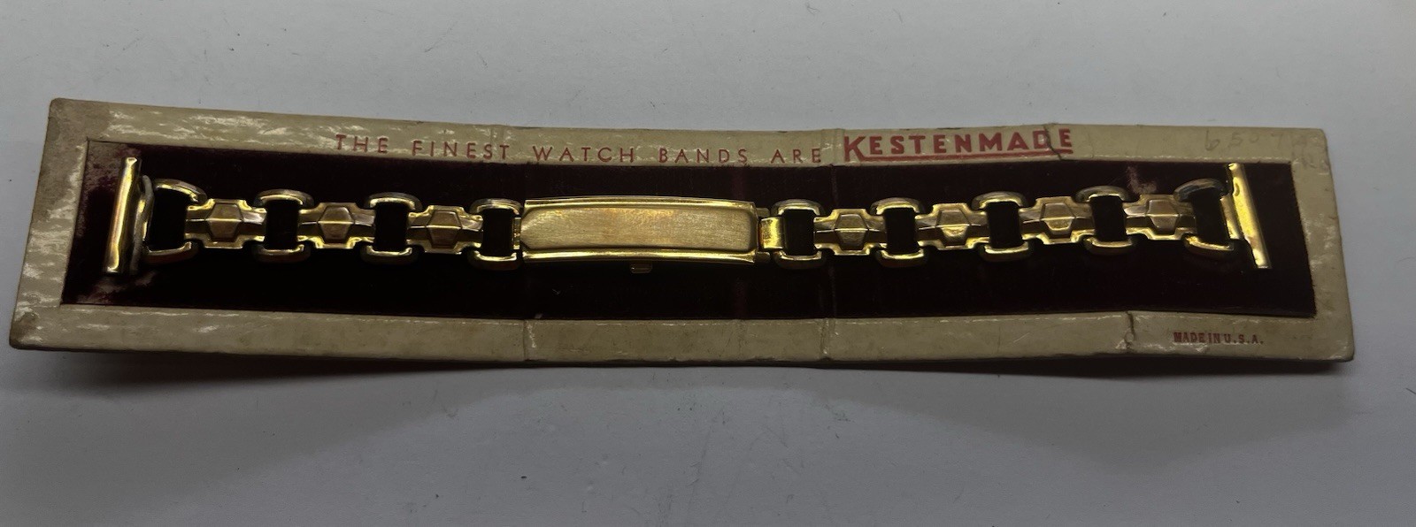 Yellow Gold Filled Men Kestenmade 1/20- 12kt NOS Wristwatch Band 15.56mm D61