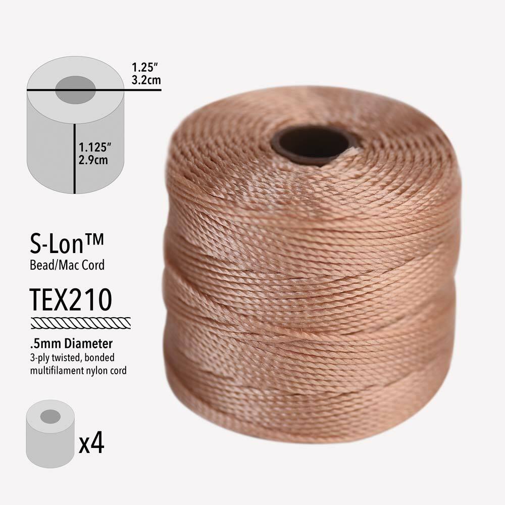 S-Lon Bead Cord .5mm Warm Neutrals Mix 28586 (4 spool) Round