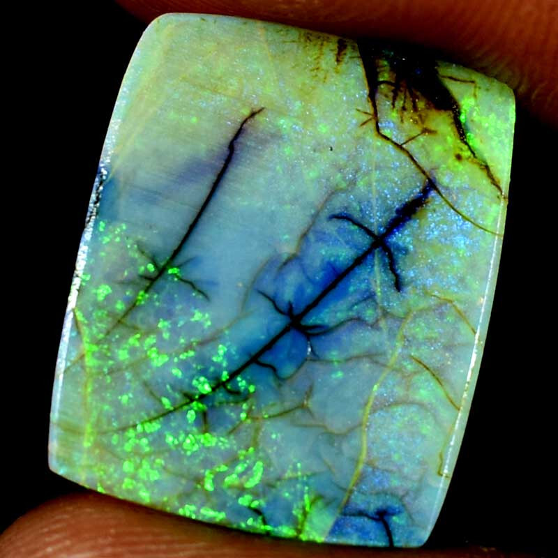 05.10Cts. Monarch Sterlling Opal Cushion Cabochon Natural Gemstone 15x. 18x 02mm