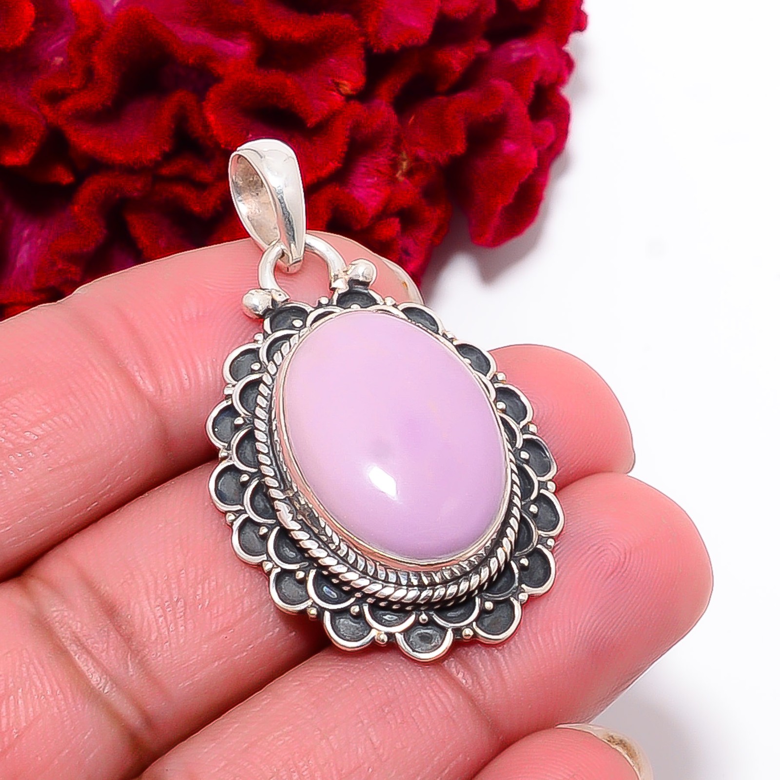 Phosphosiderite – Argentina Handmade 925 Sterling Silver Pendant 1.76″ P99965