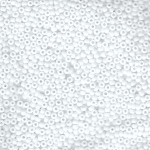 Miyuki Seed Beads 11/0 Opaque White 11-402 Glass 23 grams Size 11 Round