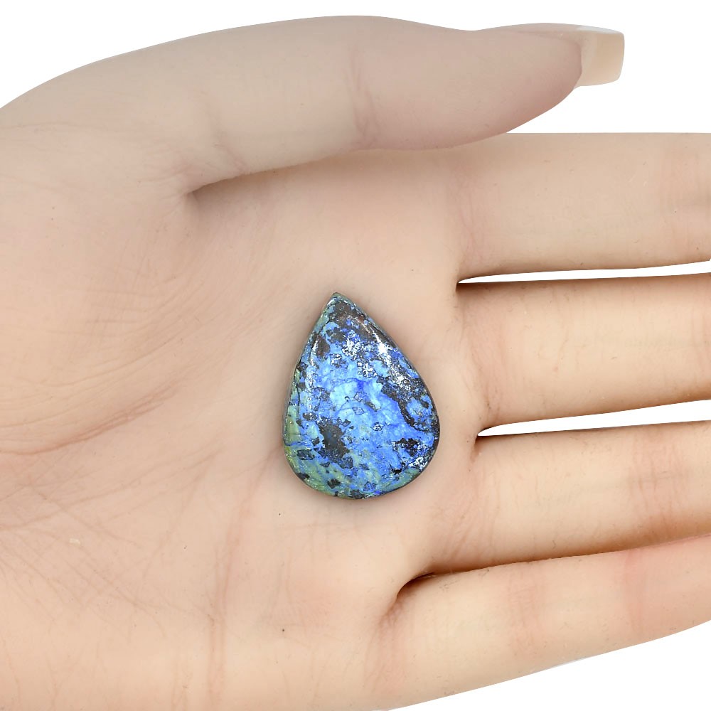 Natural Azurite 26.65×20.3×5 mm Pear Shape Polished Loose Gemstone LS03152-52