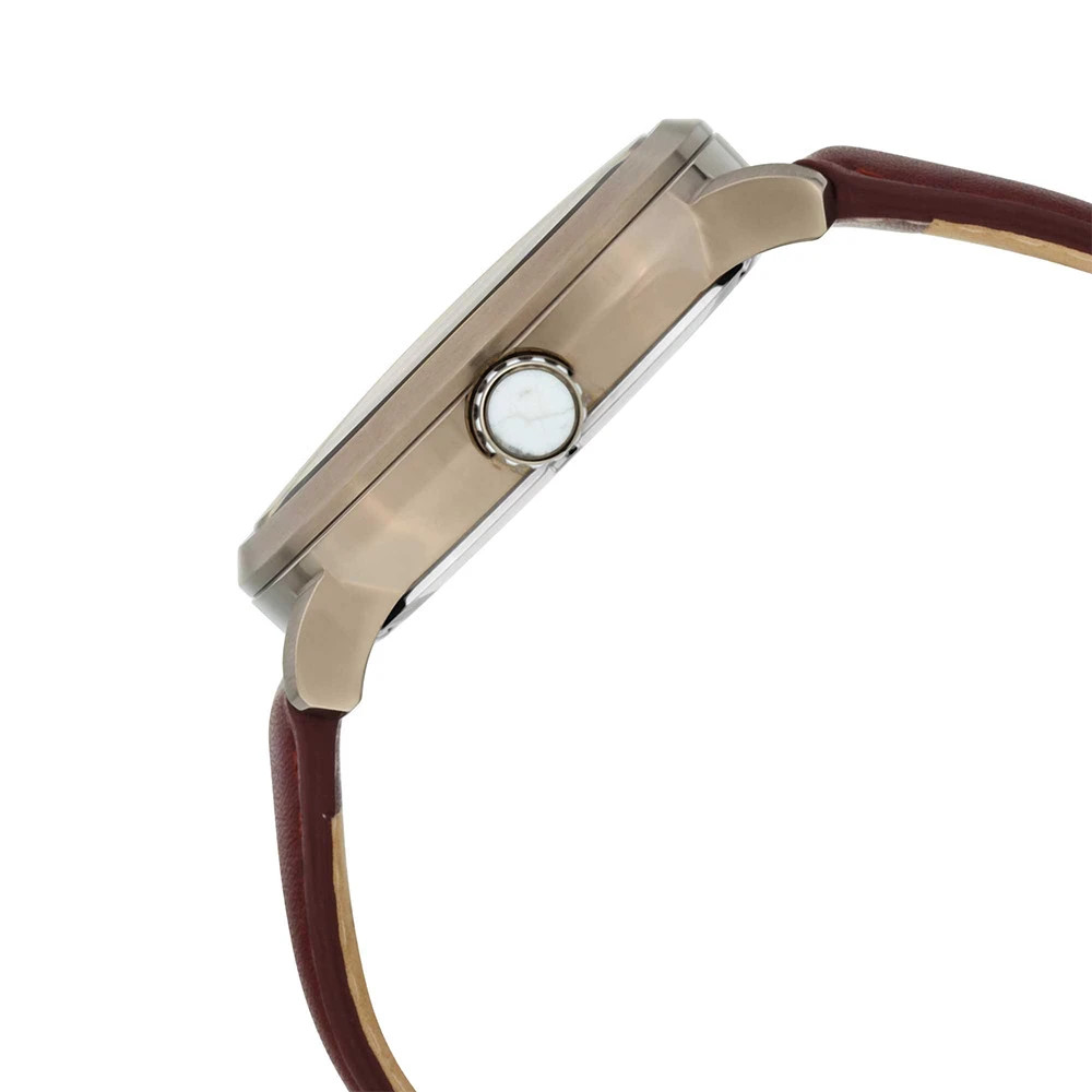 Titan Grandmaster 1828QL02 White Dial Analog Leather Strap Watch for Men