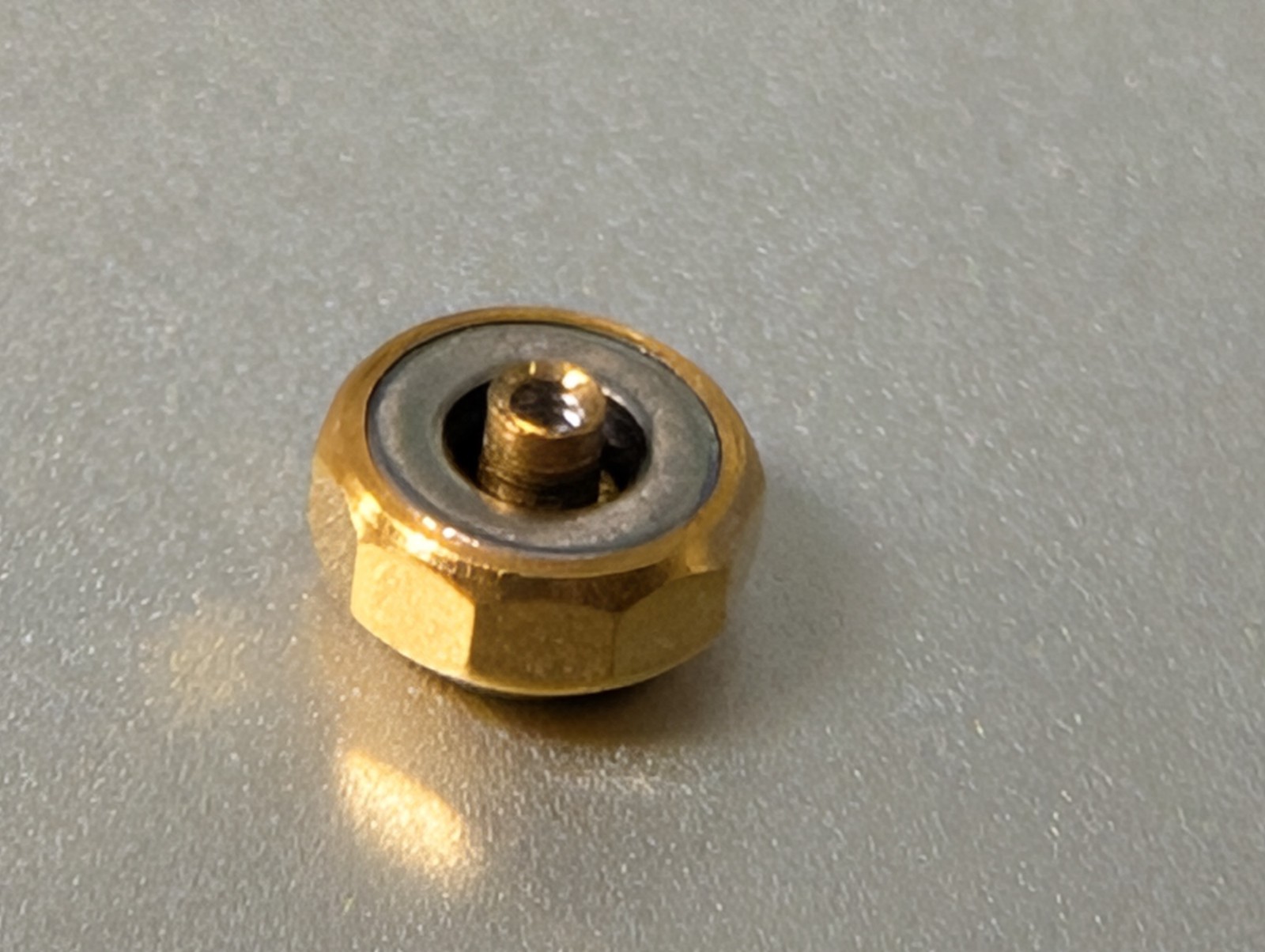 Swiss Made CROWN yellow for Omega 4.5mm x 2.0 Tap 10 NEW, ten sided