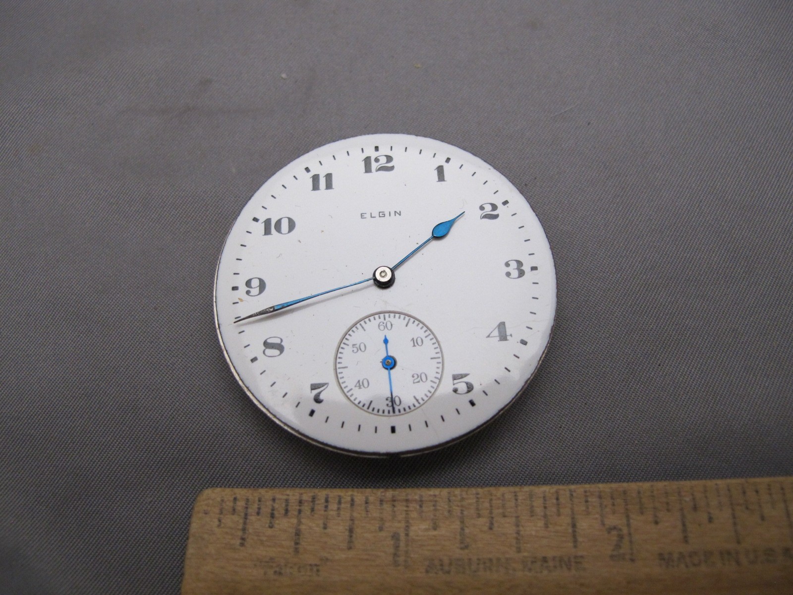 ELGIN 16S 7J Pocket Watch Movement-Grade 291 Model 7-1920-Running