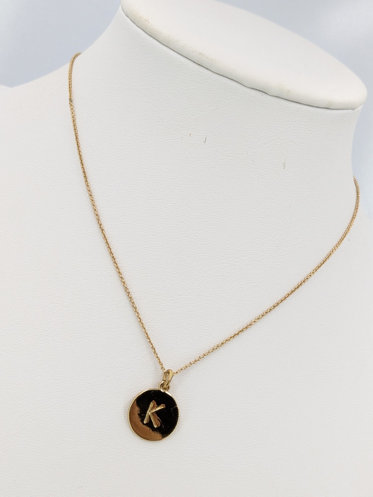 Kate Spade Necklace K Initial One In A Million 12K Gold Plated 17-20in Pendant