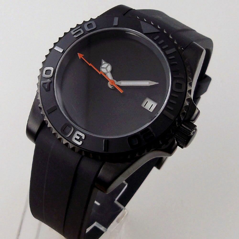 PVD Automatic Men’s Watch 40mm Sapphire Glass NH35/MIYOTA 8215 Date Rubber Strap