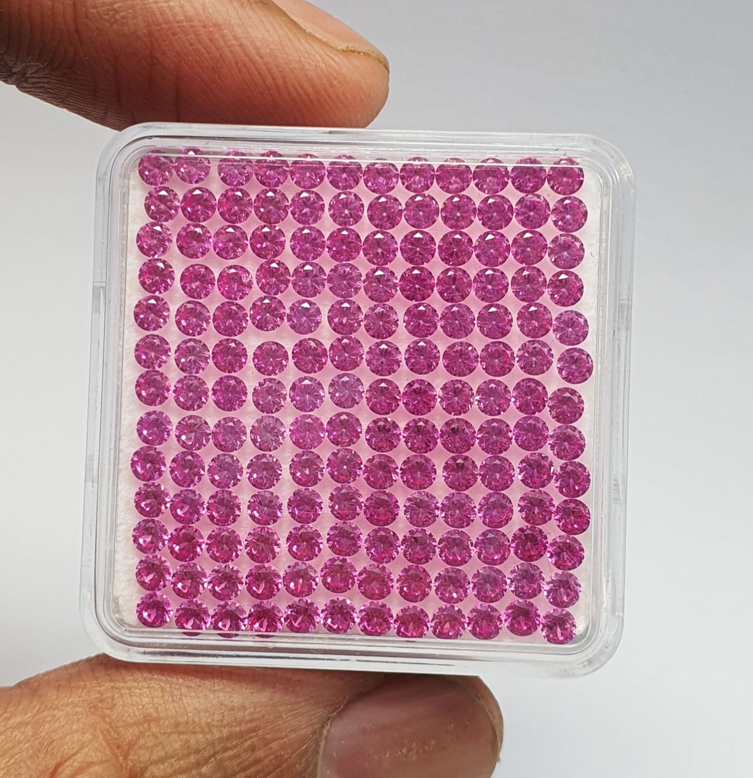 50 Pcs Flawless Ceylon Pink Sapphire Lot Round Diamond Cut Loose Gemstone 2.50MM
