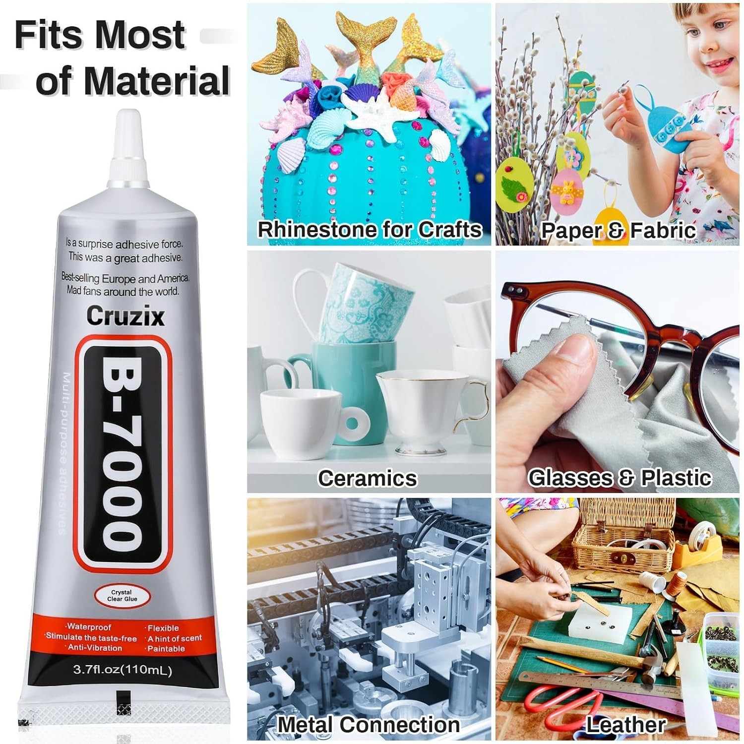 Waterproof B7000 Jewelry Glue – 3.7oz Precision Adhesive for Optimal Bonding