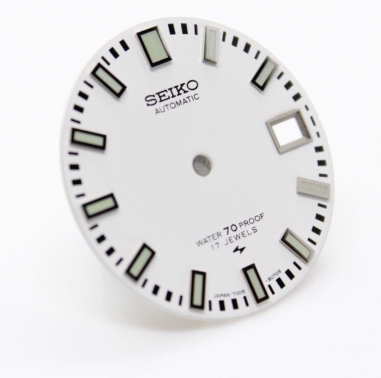 White Dial for Seiko diver 7005 8052 8050 Green Poor Man’s 62MAS Proof 17 Jewel