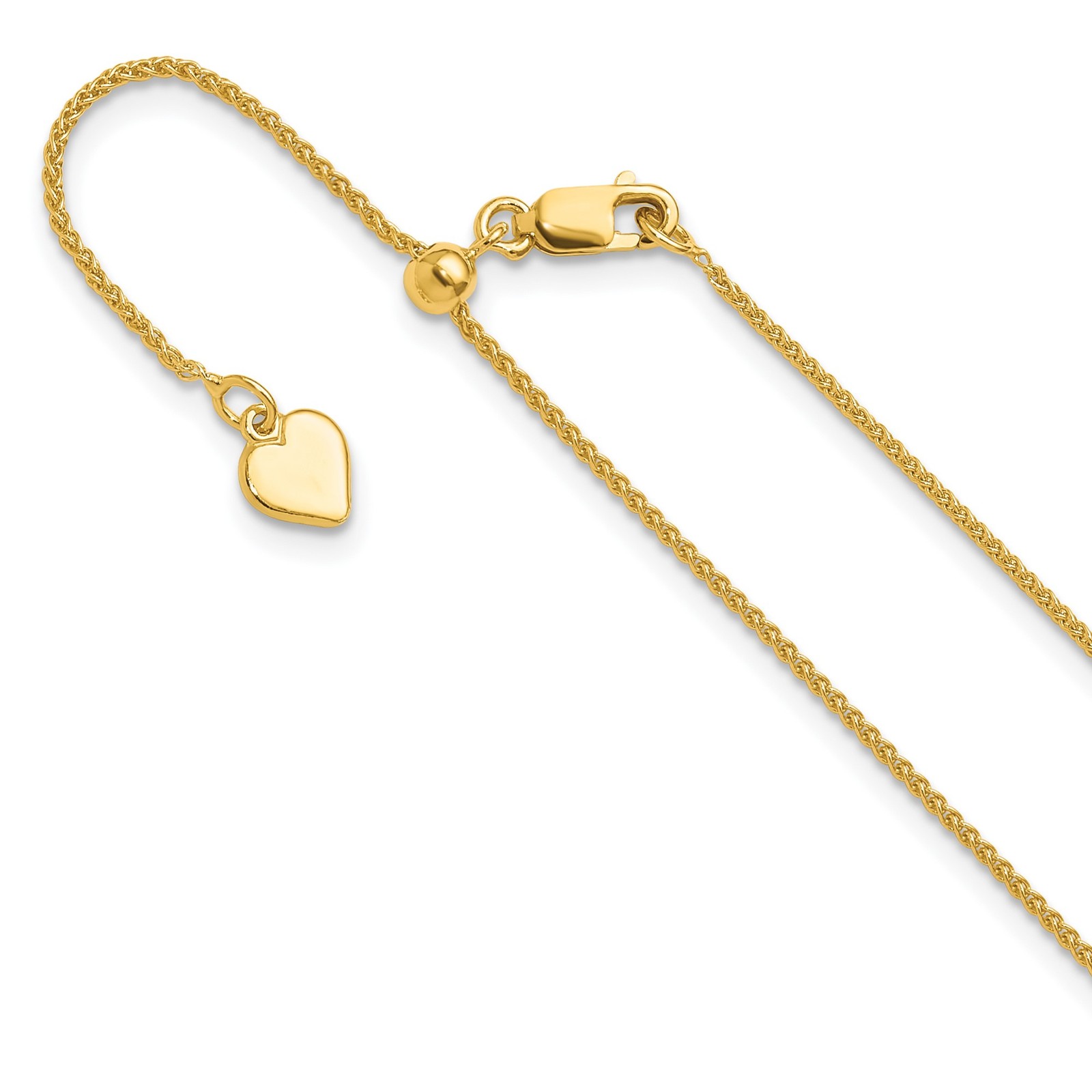 925 Sterling Silver 1-1.75mm Spiga (Wheat) Chain Necklace 22-30 Inch Mens Womens