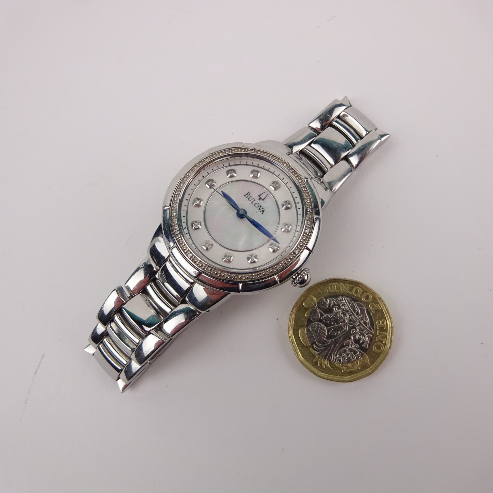 Bulova 96R174 Rosedale Watch Women’s Diamond Mother of Pearl Dial Ladies