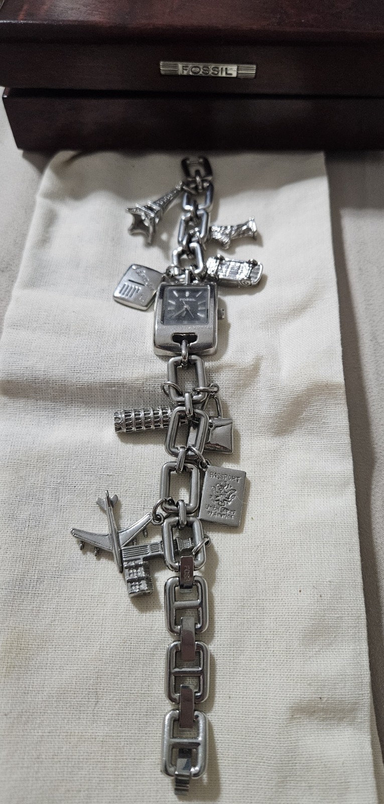 Ladies Fossil F2 Watch and Charm Bracelet: ES1133