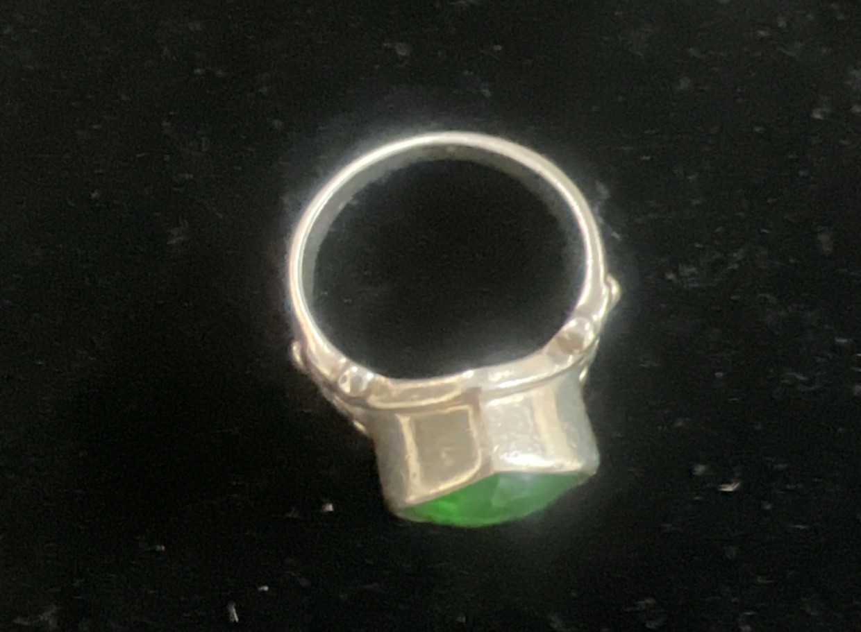 SAJEN Sterling Silver & Caribbean Blue Quartz Cocktail Ring Size 7
