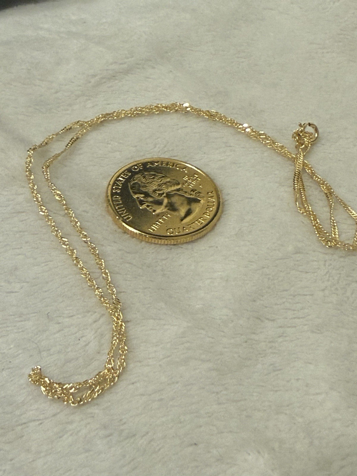 10kt Solid Yellow Gold Twisted Singapore Necklace 18” Inch 1.3mm Stamped New