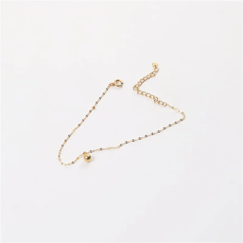 Luxury 18K Gold Plated Thin Lip Chain Anklet Bold Foot, Minimalist & Trendy