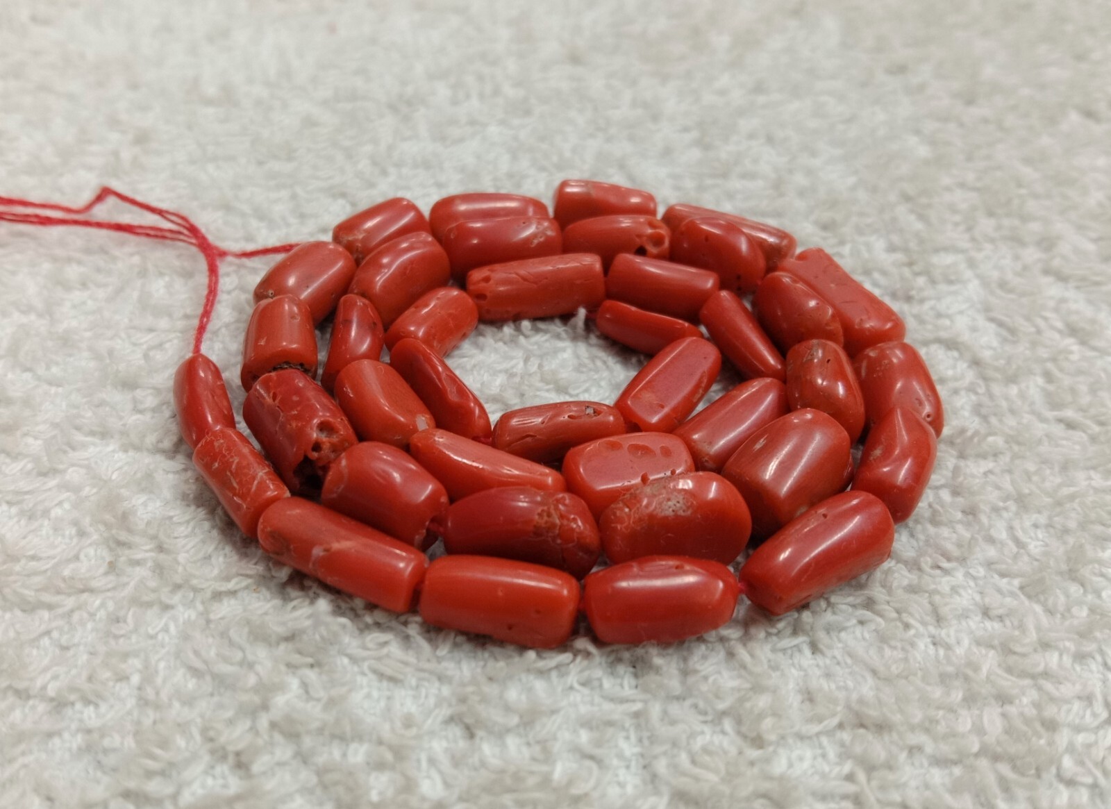 16″INCHES 100%Natural Italian Coral Smooth Oval Beads,AA quality,Size 4x10MM ,