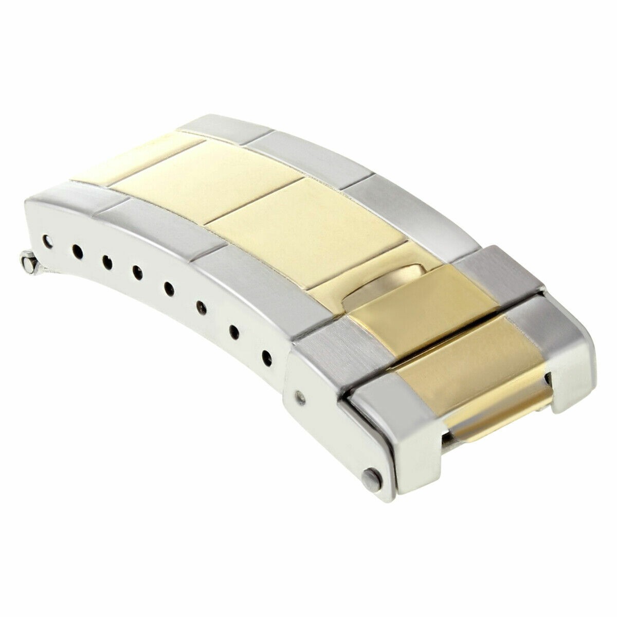 FLIP LOCK BUCKLE CLASP DIVER EXTENSION FOR ROLEX GMT OYSTER WATCH BAND TWO TONE