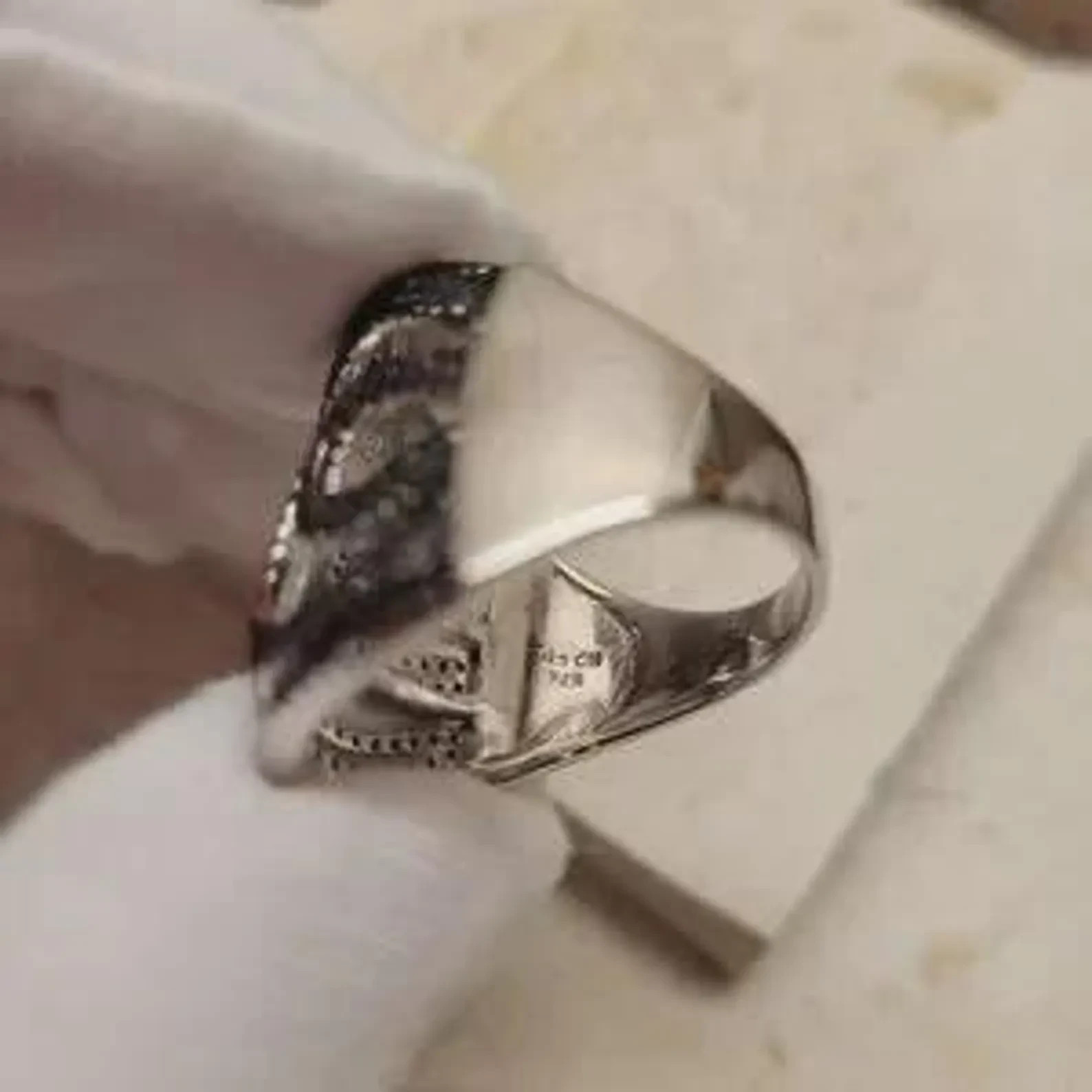 Fuzion Creation 925 Black CZ Ring Size 10
