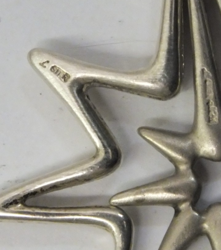 Landstrom’s Black Hills Gold Sterling Silver & 12K Gold Star Necklace w/ chain
