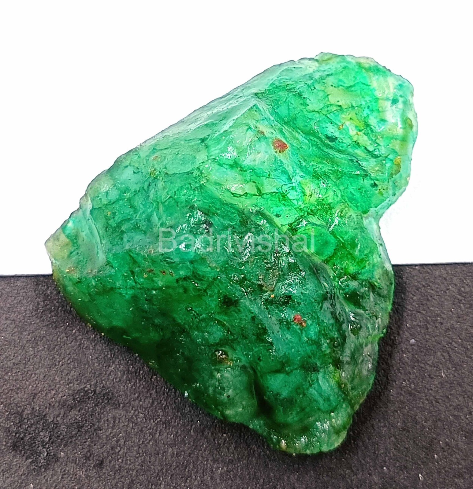 82 Ct Natural Colombia Rough Green Emerald Certified (Color Dyed) Gemstone EKT