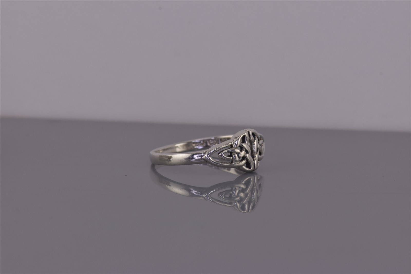 Peter Stone Sterling Silver 8mm Celtic Knot Unity & Strength Band Ring 925 Sz: 9
