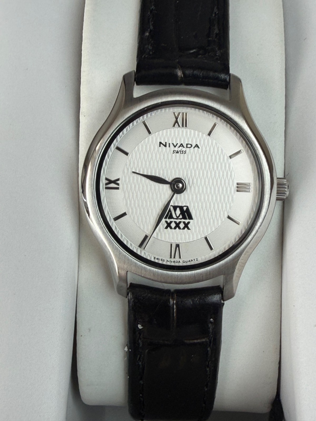 NIVADA “SWISS” Ladies Watch NOS Unworn w/Box Tags GC2386L12, XXX GUILLOCHE Dial