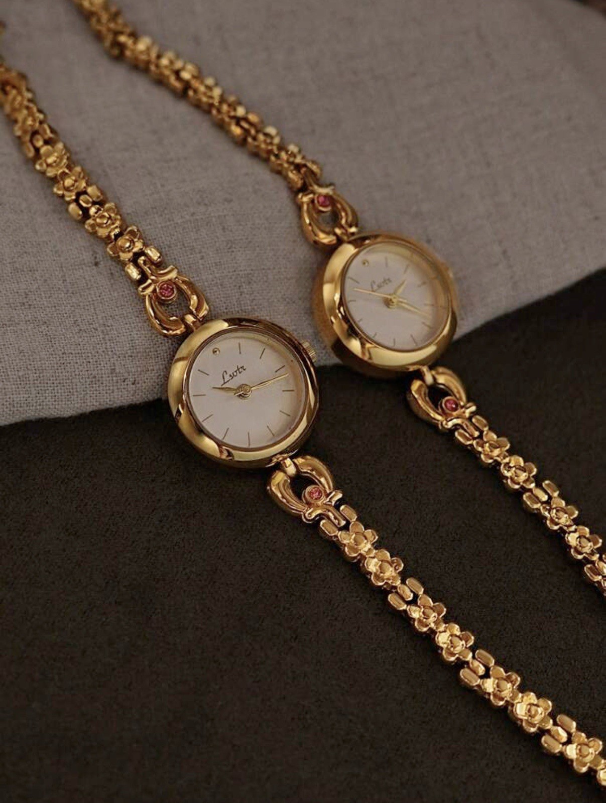 Gold French Vintage Style Unique Dainty Women’s Wrist Watch Trendy Cute Gift