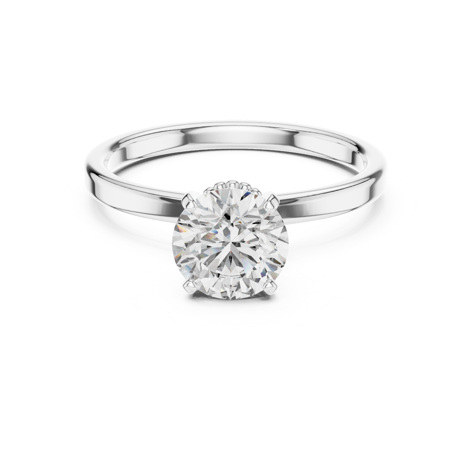 1 Ct Lab Grown Diamond IGI Certified Engagement Wedding Gold Ring 14 K F VVS
