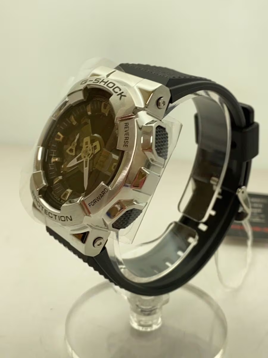 CASIO Quartz Watch G SHOCK Analog Digital Rubber SLV BLK SS