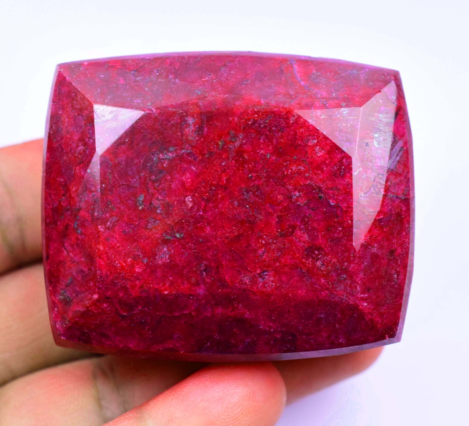 715.5 CT Natural Huge Red Ruby Certified Earth-Mined Cushion Cut Loose Gemstone