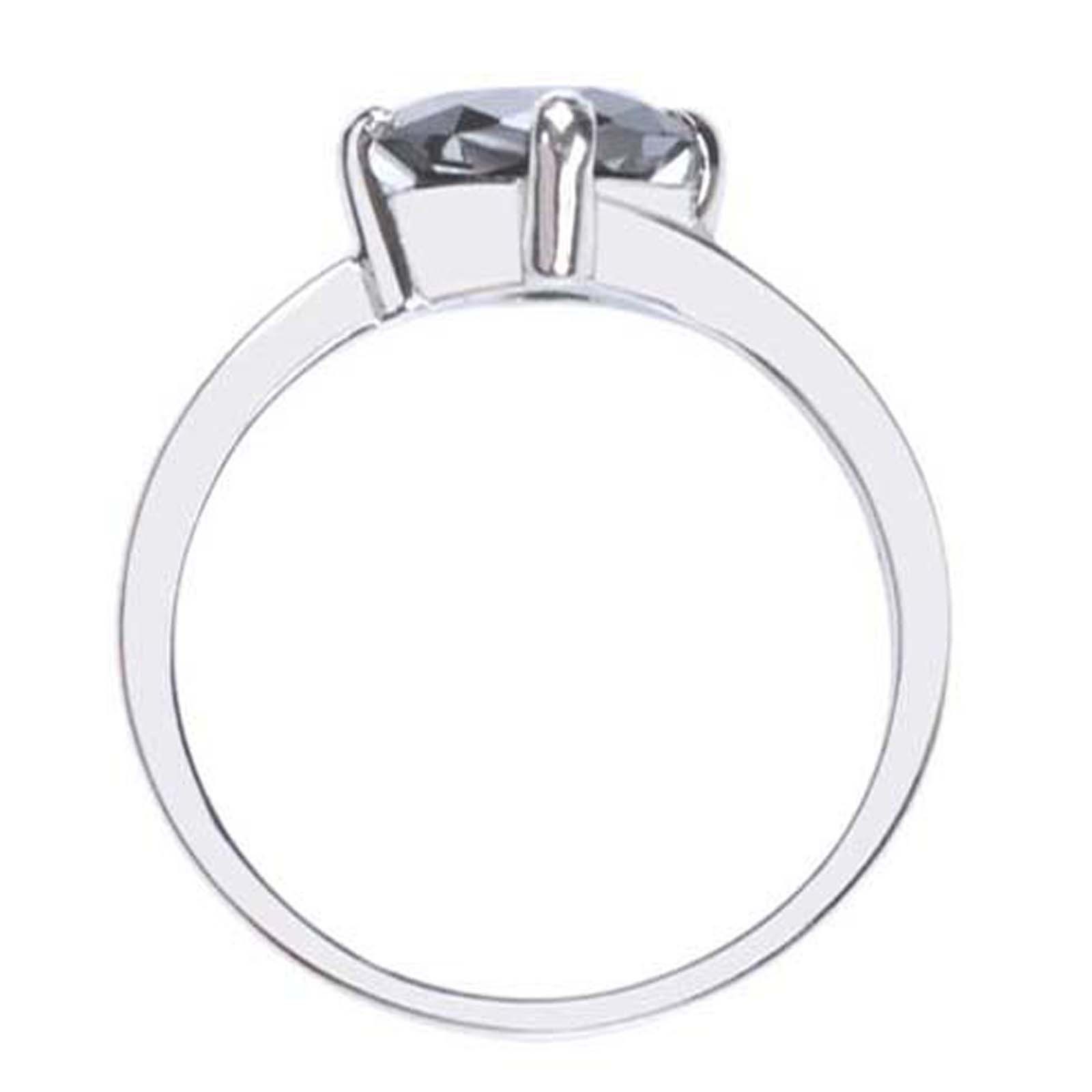 1.50Ct Natural Jet Black Certified Diamond Ring In 925 Silver – Tariffs Free