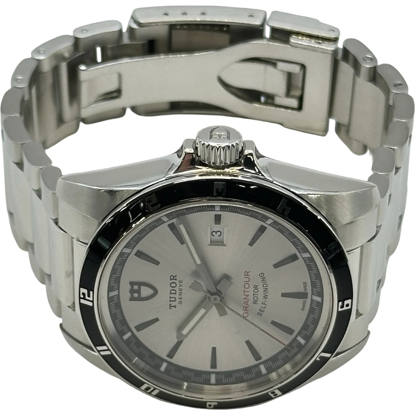 TUDOR Grantour Date 20500N 42mm Stainless Steel Silver Dial Automatic OKW2545