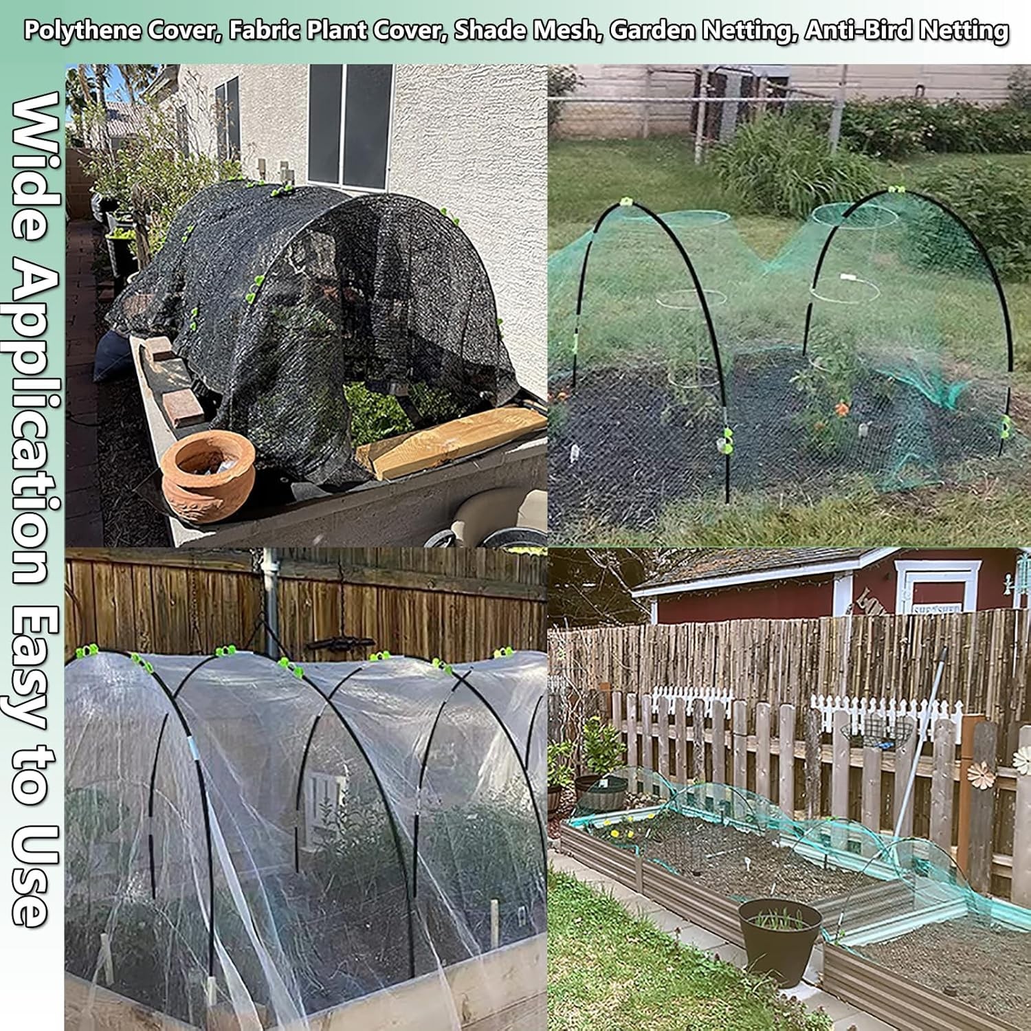 Mini Greenhouse Kit: 6 Sets of 7FT Rust-Proof Hoops for Optimal Plant Growth