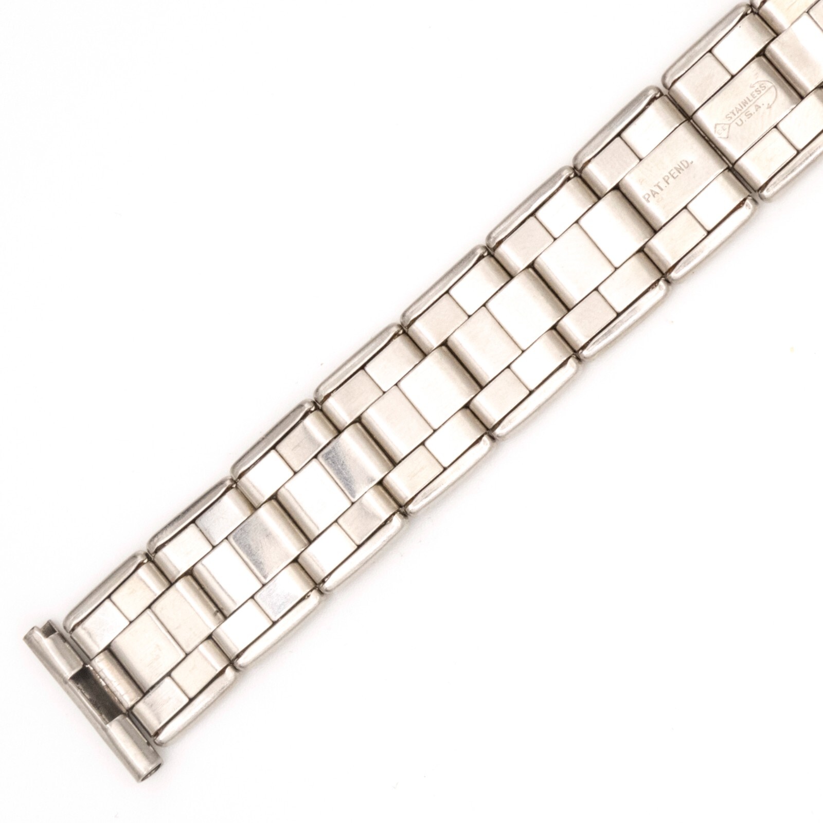 Vintage 17.0 mm stainless steel wristwatch expansion bracelet
