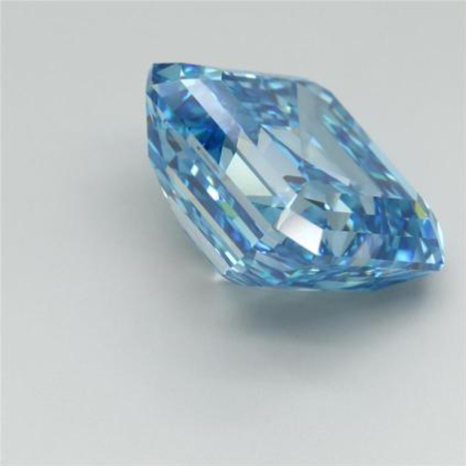 CERTIFIED 7.27 Ct Natural Blue Diamond Asscher Cut LOOSE VVS1/ 10.1 mm