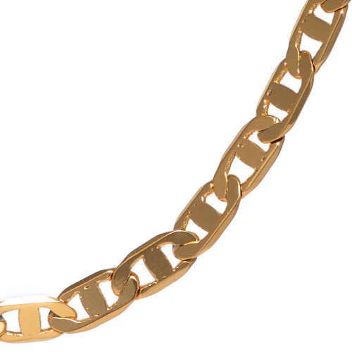 Men’s 4mm Gold Plated Marina Link Chain 20″ Necklace