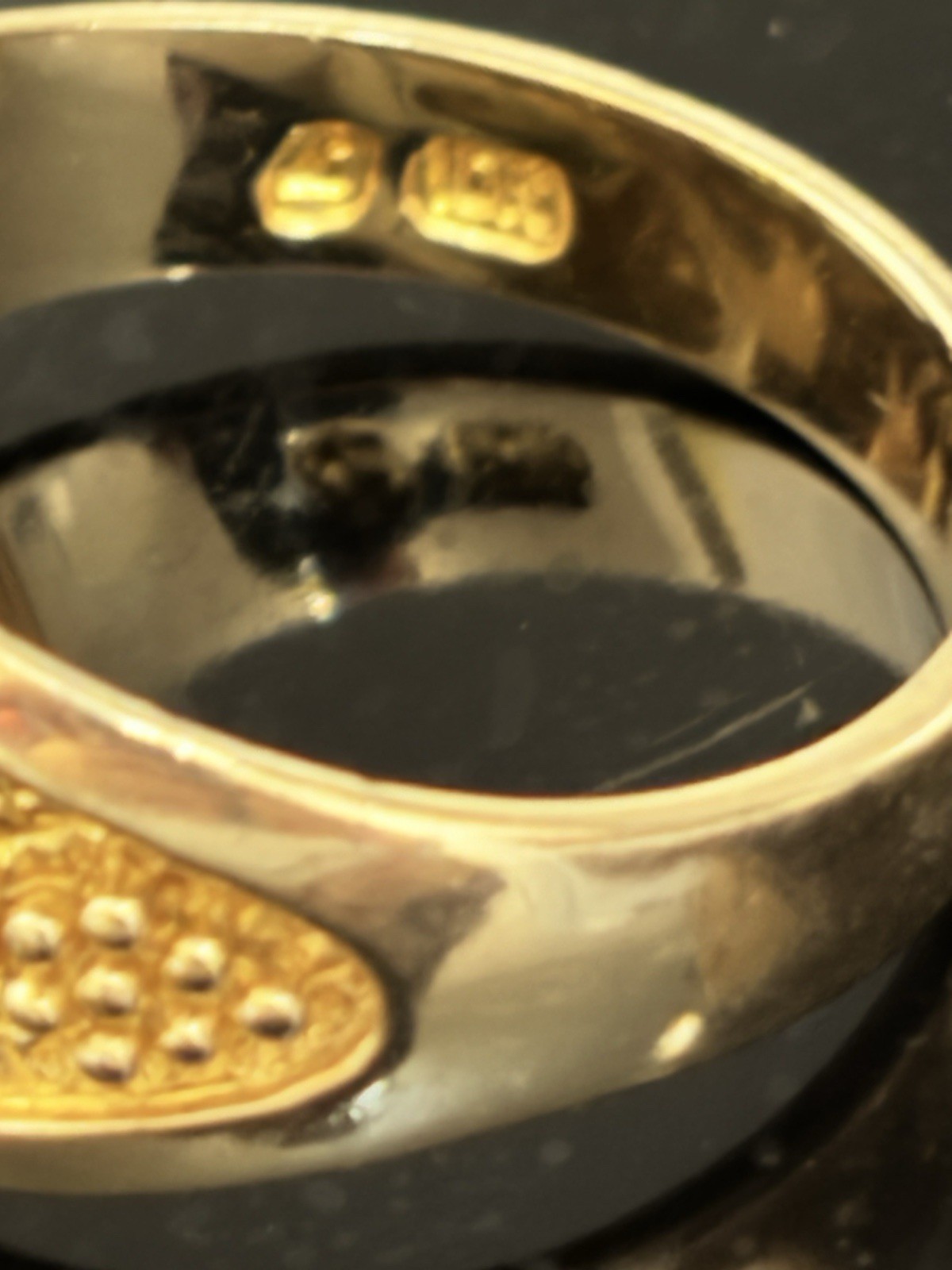 10k Yellow Gold Men’s Landstrom’s Black Hills Gold Tapered Band Ring Size 12